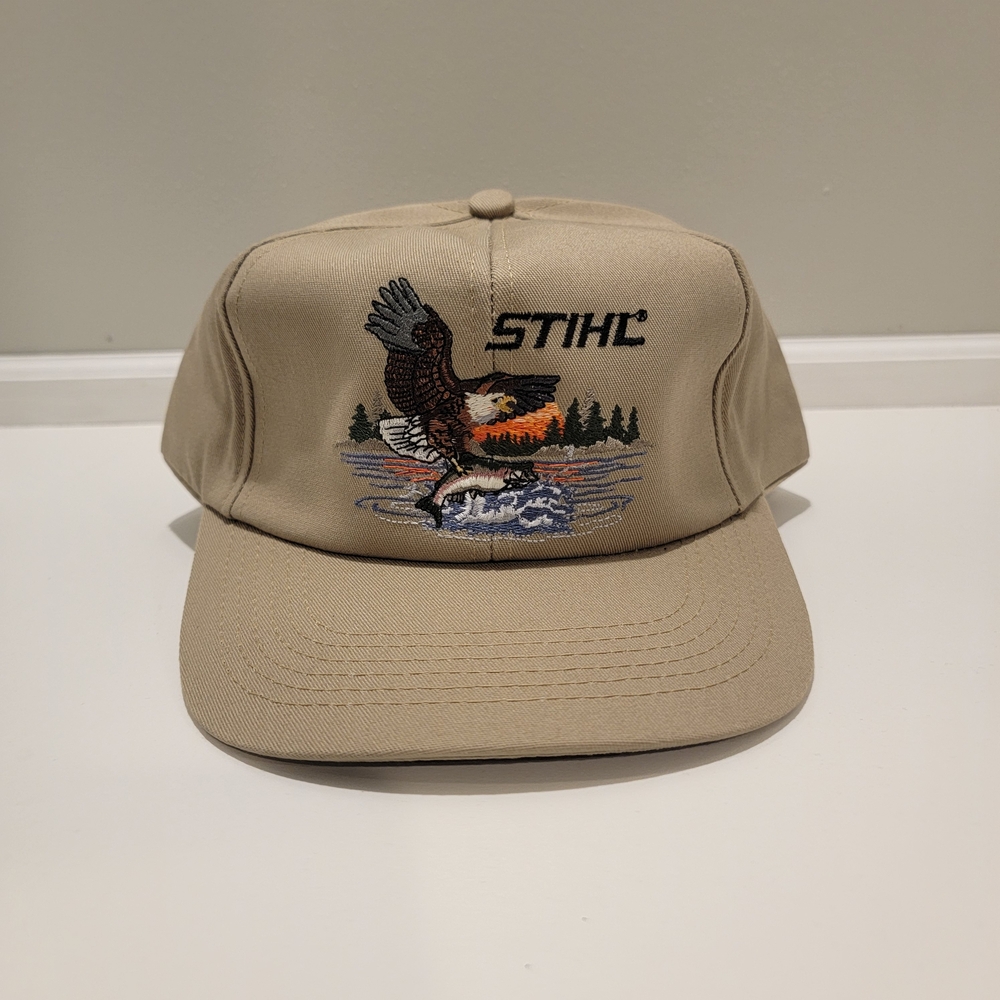 Vintage STIHL Eagle Embroidered Trucker Snapback Hat 2003 Collection